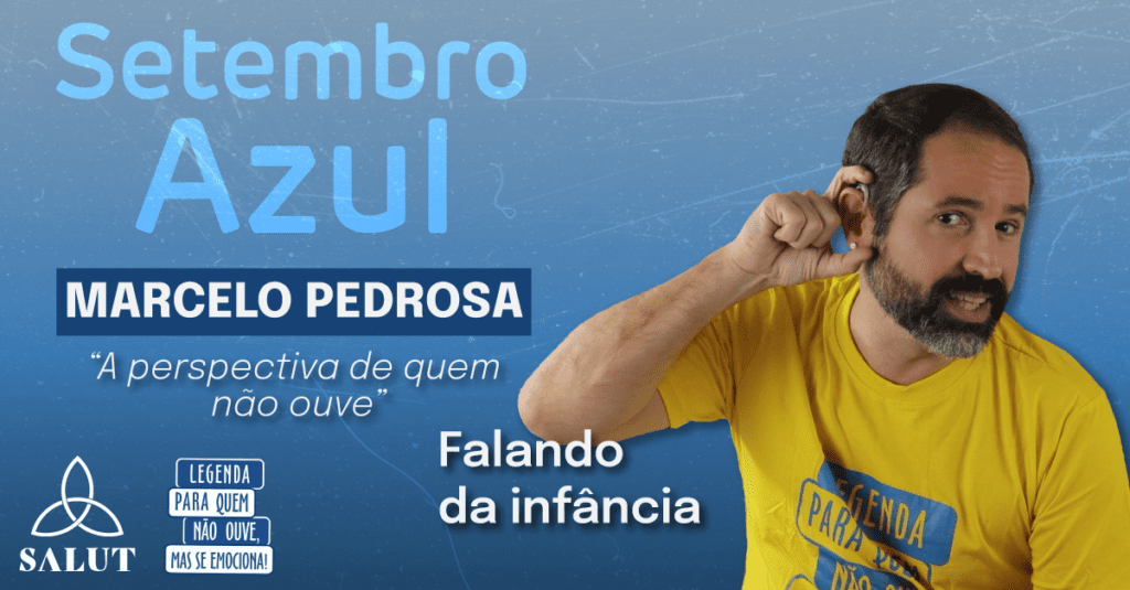 Banner da campanha Setembro Azul de 2022, com Marcelo Pedrosa.